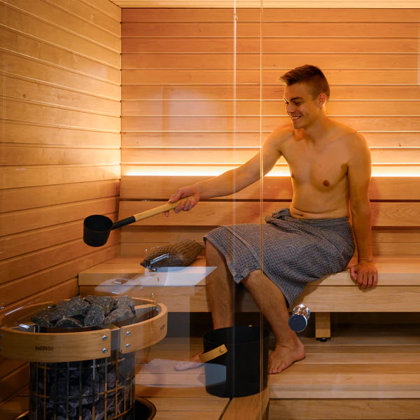 Harvia Cilindro Half Series 10.5kW Stainless Steel Sauna Heater at 240V 1PH