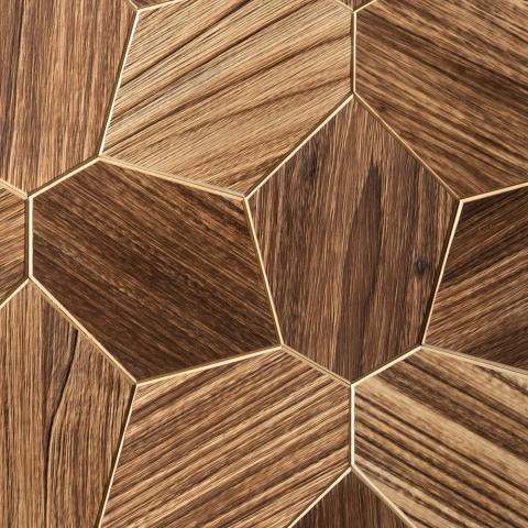 EmotionWalls Hexagon Abachi Yakisugi Brushed