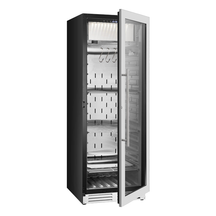 KingsBottle Glass Door Upright Steak Ager Refrigerator