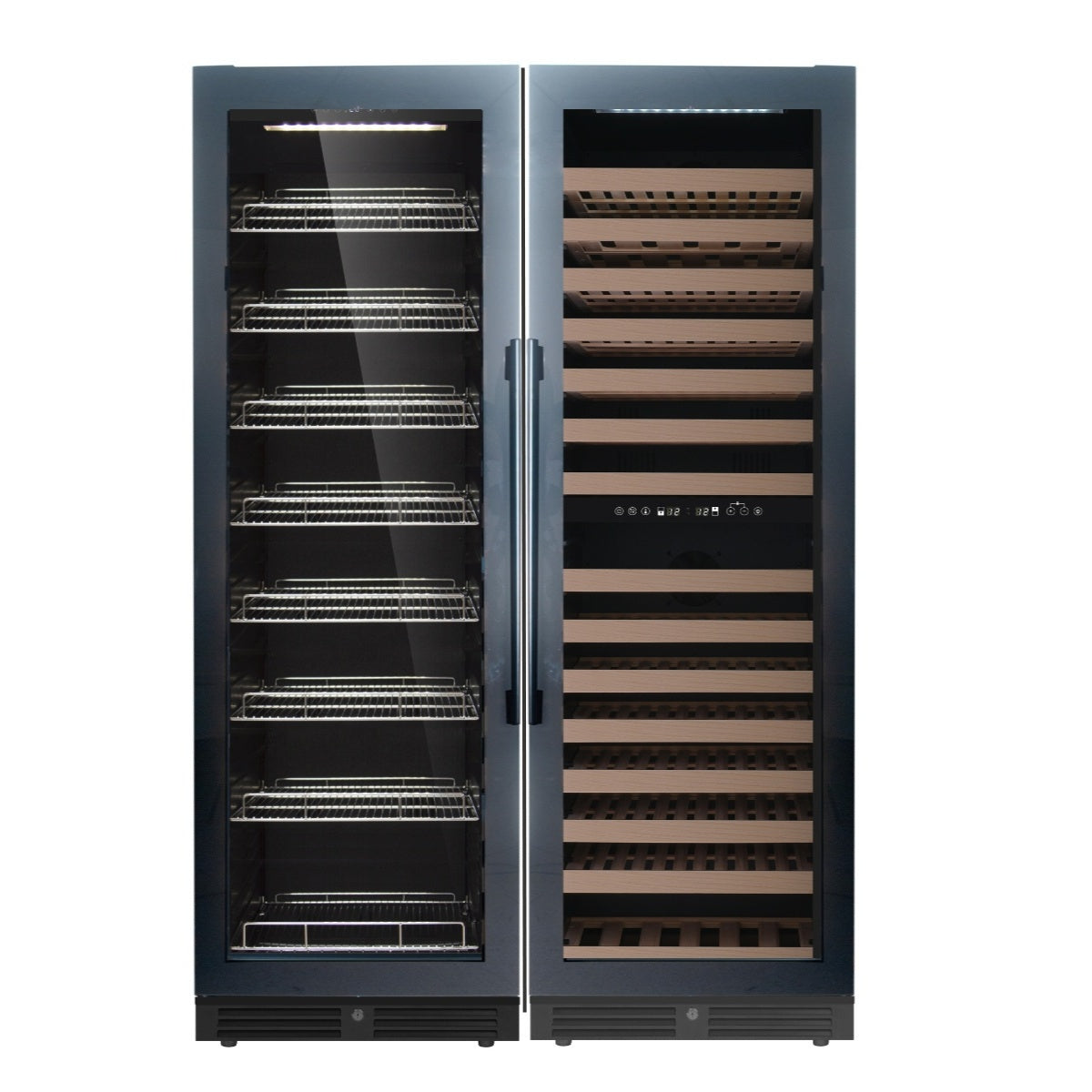 KingsBottle Upright Wine & Beverage cooler Combo With Low-E Glass