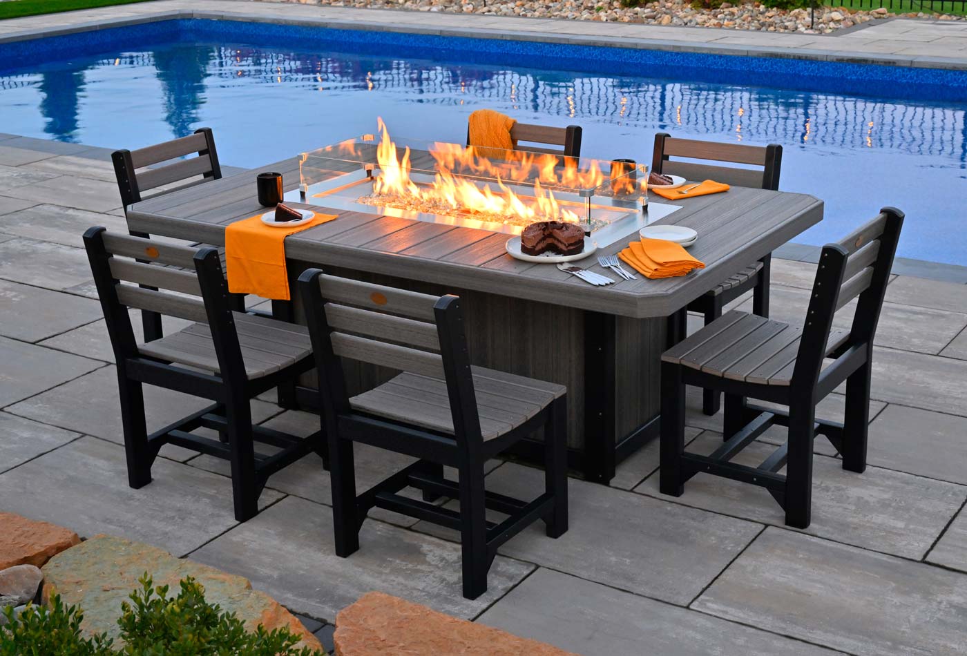 LuxCraft Lumin Fire Table 62" Rectangular