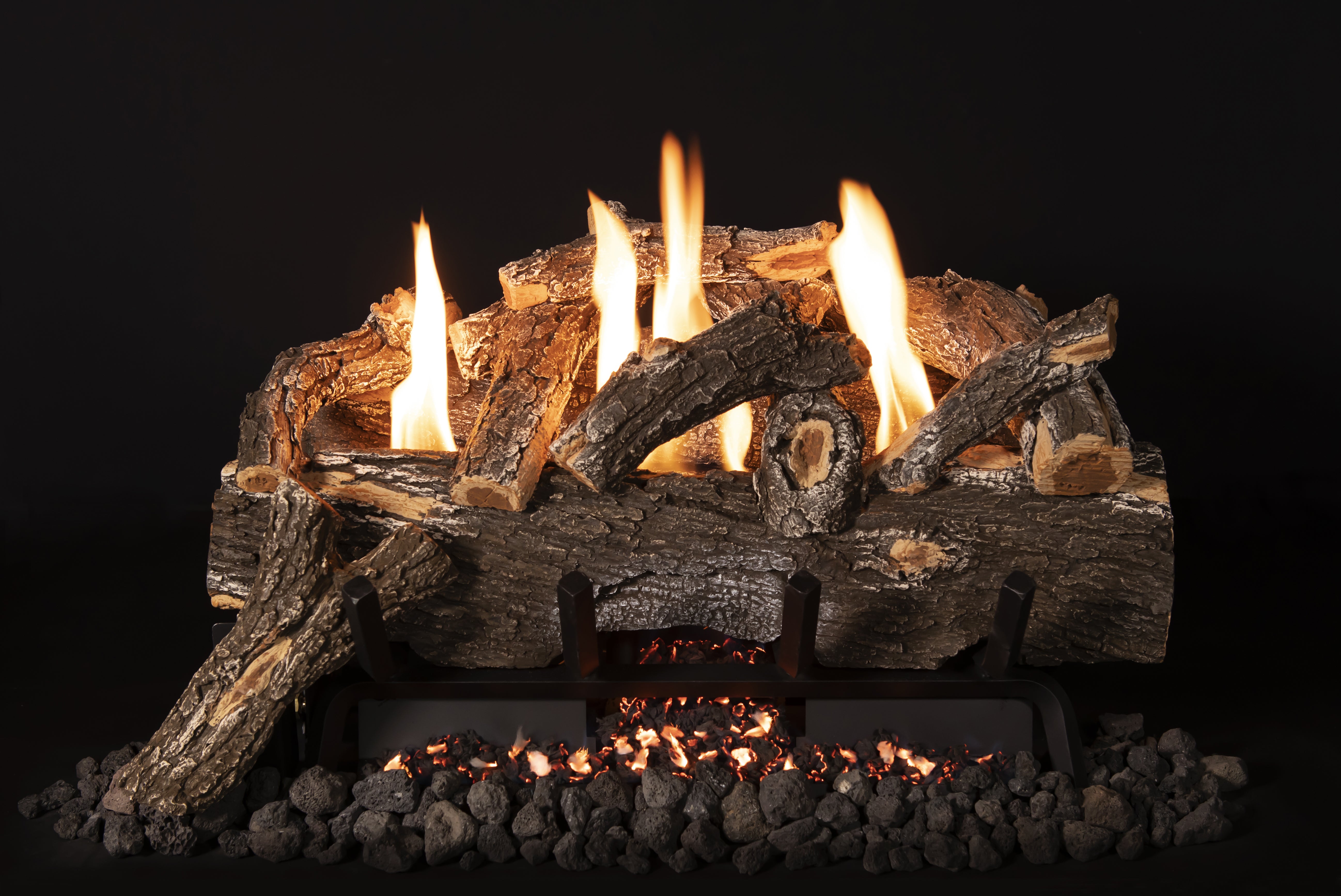 Grand Canyon Gas Logs 24" Weathered Oak 10-Piece Vent-Free Log Set
