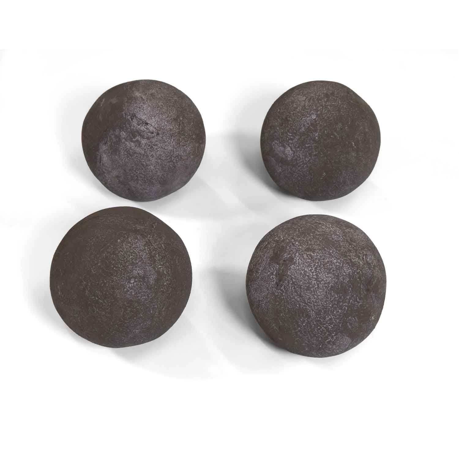Grand Canyon Gas Logs 6β Fireplace 4-Piece Dark Grey Fiber Cannonballs