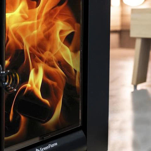 Harvia GreenFlame Series, 15.7kW, Wood Sauna Stove with Water Tank