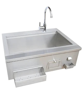 Kokomo Grills 30" Built-In Bartender Cocktail Station With Sink Bottle Opener and Ice Chest