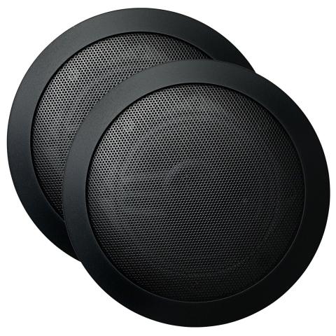 Mr. Steam 6.5 in. W. MusicTherapy Speaker in Round Black