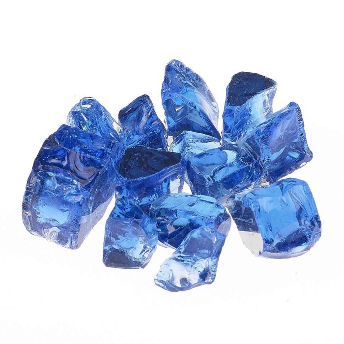 Grand Canyon Gas Logs 1/2" Poseidon Blue Reflective Fireplace Glass