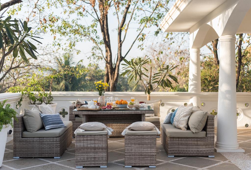 Outdoor couch and patio set