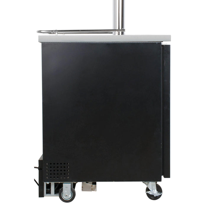 Kegco 24" Wide Triple Tap Black Commercial Kegerator