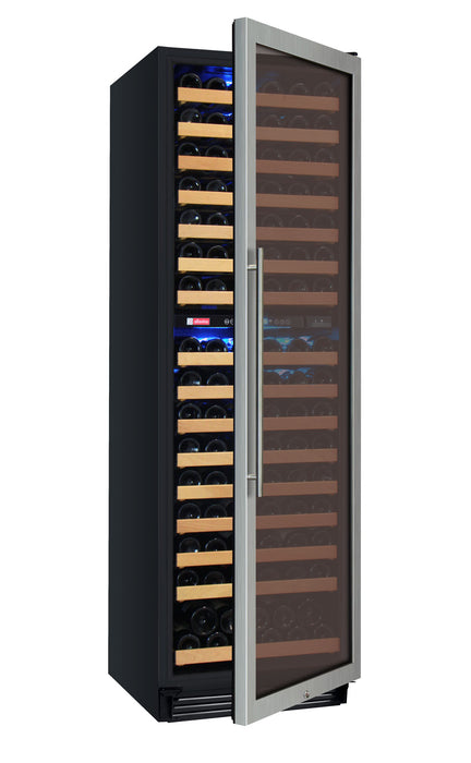 Allavino 24" Wide FlexCount Classic II Tru-Vino 172 Bottle Dual Zone Stainless Steel Right Hinge Wine Refrigerator