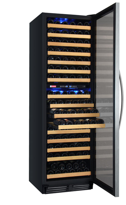 Allavino 24" Wide FlexCount Classic II Tru-Vino 172 Bottle Dual Zone Stainless Steel Right Hinge Wine Refrigerator