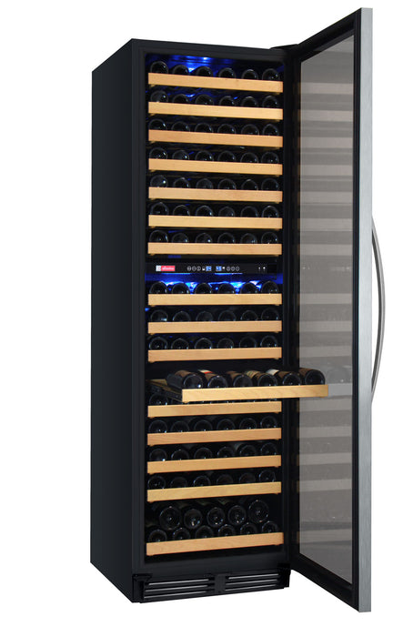 Allavino 24" Wide FlexCount Classic II Tru-Vino 172 Bottle Dual Zone Stainless Steel Right Hinge Wine Refrigerator