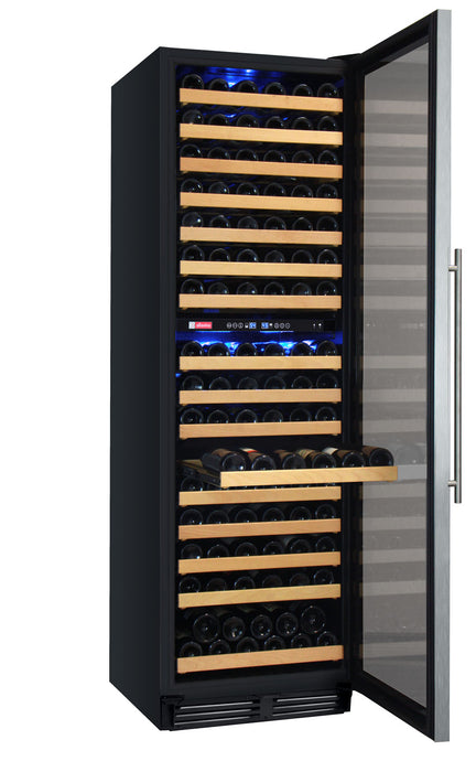 Allavino 24" Wide FlexCount Classic II Tru-Vino 172 Bottle Dual Zone Stainless Steel Right Hinge Wine Refrigerator