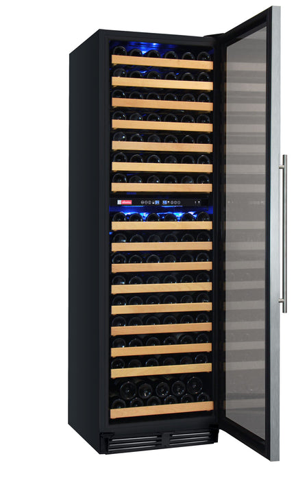 Allavino 24" Wide FlexCount Classic II Tru-Vino 172 Bottle Dual Zone Stainless Steel Right Hinge Wine Refrigerator