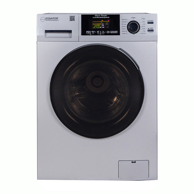 Equator Advanced Appliances 1.62 cu.ft./15 lbs All in One Combo Washer Dryer with Pet Cycle in Silver