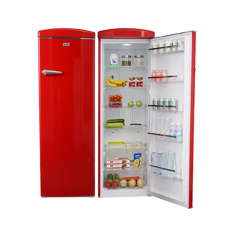 Equator Advanced Appliances 24 in. 11 cu. ft. Classic Retro Single Door Refrigerator in Red