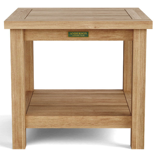 Anderson Teak 22" Square 2-Tier Side Table