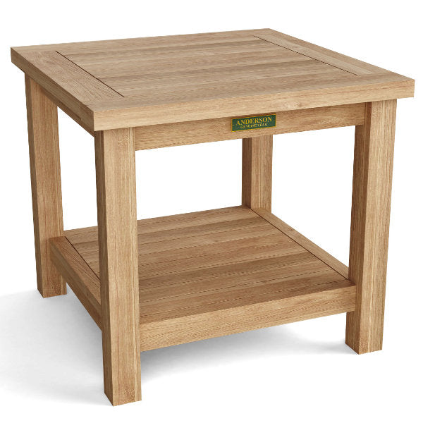 Anderson Teak 22" Square 2-Tier Side Table