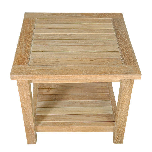 Anderson Teak 22" Square 2-Tier Side Table