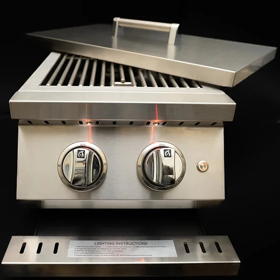 Kokomo Grills Professional Double Side Burner with Removable Cover