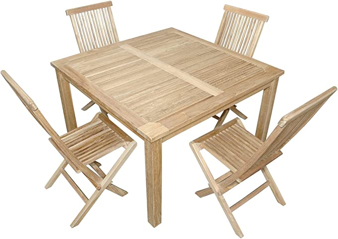 Anderson Teak Windsor Comfort Chair 7-Pieces Folding Dining Set