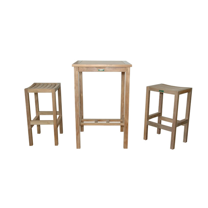 Anderson Teak Bahama Avalon 3-Pieces Square Bar Set