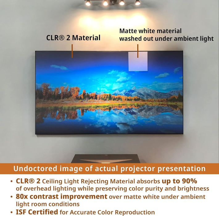 Elite Screens Designer Cut 123" Diag. 16:9, 8K 4K Ultra HD Ceiling Ambient Light Rejecting (CLR®/ALR) DIY Raw Projector Screen Material