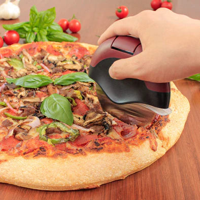Chicago Brick Oven Aluminum Pizza Cutter - Pizza Wheel Cutter with Blade Guard - Easy to Clean & Dishwasher Safe