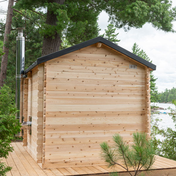 Canadian Timber Georgian Cabin Sauna with Porch