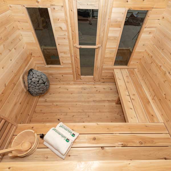 Canadian Timber Georgian Cabin Sauna with Porch