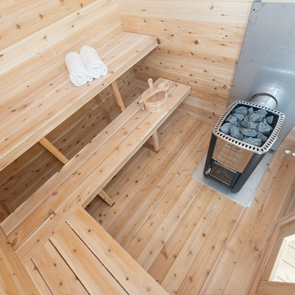 Canadian Timber Georgian Cabin Sauna with Porch