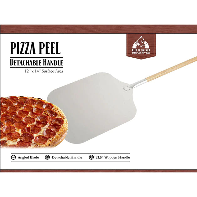 Chicago Brick Oven Pizza Peel | Detachable Wood Handle