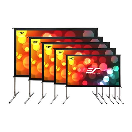 Elite Screens Yard Master 2 Dual Series Material, 100" Diag. 16:9, Indoor/ Outdoor Movie Theater Dual-FRONT and REAR Projector Screen Material