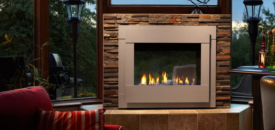 MAJESTIC TWILIGHT-MD-IFT - Twilight Modern 36" Indoor/Outdoor See-Through Gas Fireplace contemporary with Intellifire (NG) - HHTTWILIGHT-MD-IFT