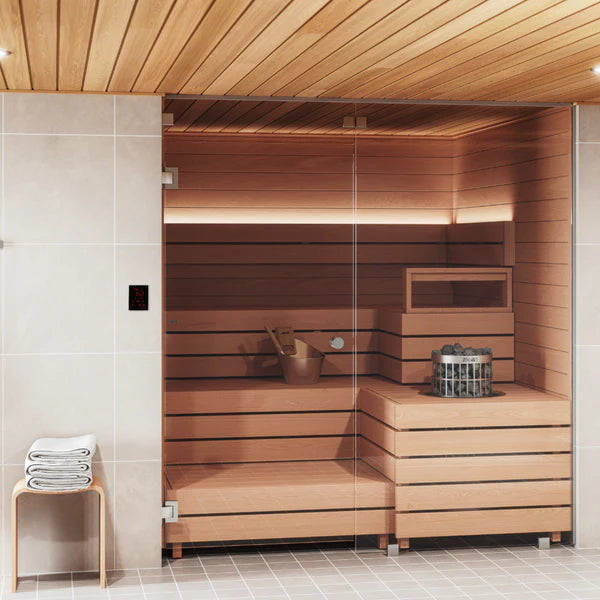 Harvia Cilindro Half Series 6kW Stainless Steel Sauna Heater at 240V 1PH