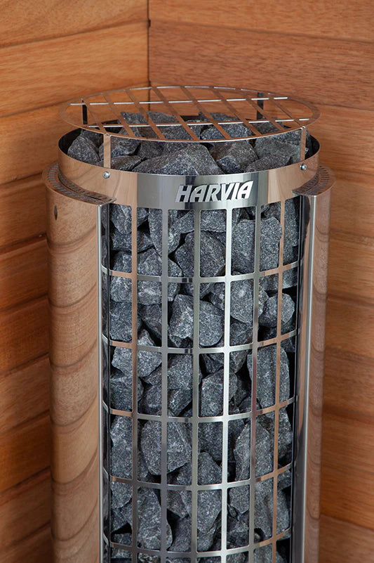 Harvia Cilindro Half Series 8kW Stainless Steel Sauna Heater at 240V 1PH