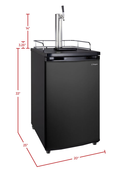 Kegco 20" Wide Homebrew Single Tap Black Kegerator