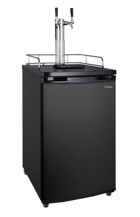 Kegco 20" Wide Kombucha Dual Tap Black Kegerator