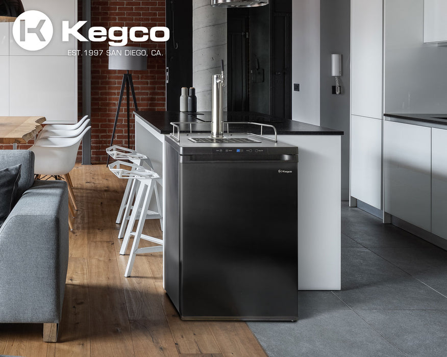 Kegco 24" Wide Single Tap Black Digital Kegerator