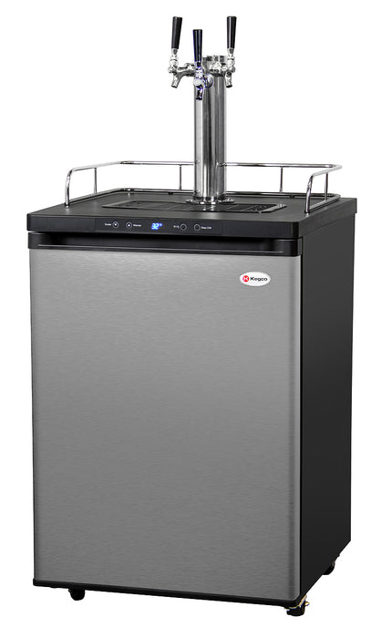 Kegco 24" Wide Kombucha Triple Tap Stainless Steel Kegerator