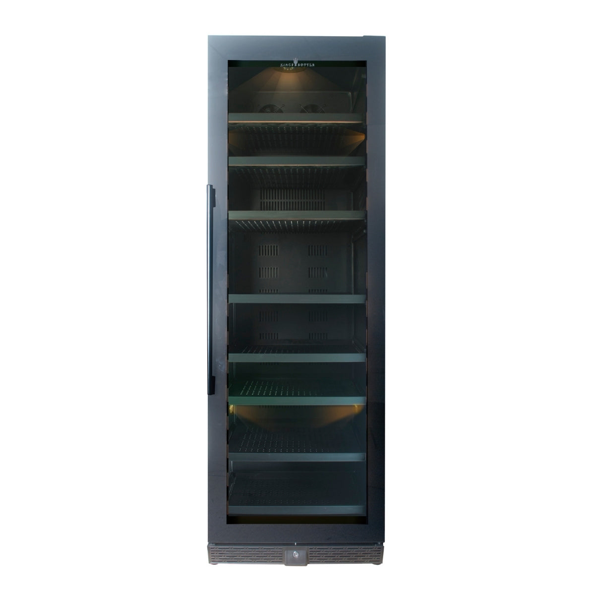 KingsBottle 72" Large Beverage Refrigerator With Clear Glass Door with Stainless Steel Trim