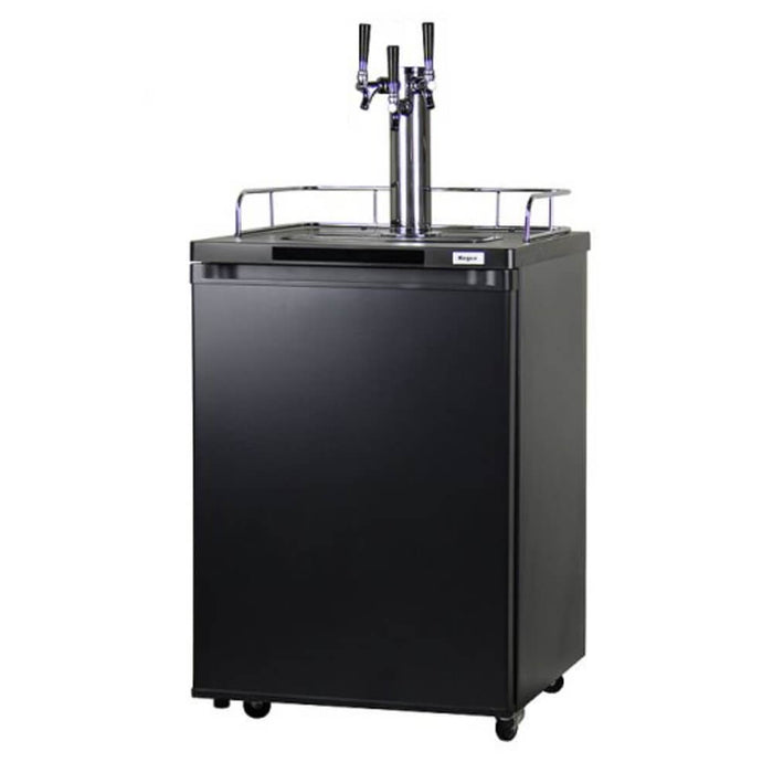 Kegco 24" Wide Triple Tap Black Kegerator