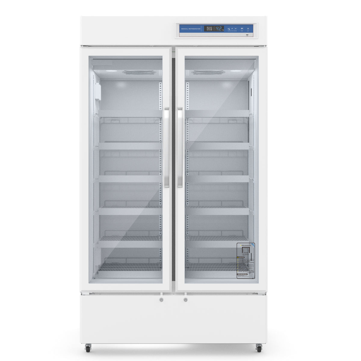 KingsBottle 2℃～8℃ 725L Upright 2-Door Medical Fridge & Lab Refrigerator