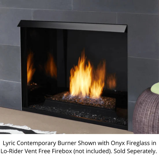 Monessen 18" Contemporary Burner, NG, 28,000 BTU, 2 Bags of Onyx Fire Glass