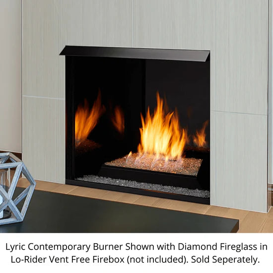 Monessen 18" Contemporary Burner, NG, 28,000 BTU, 2 Bags of Onyx Fire Glass