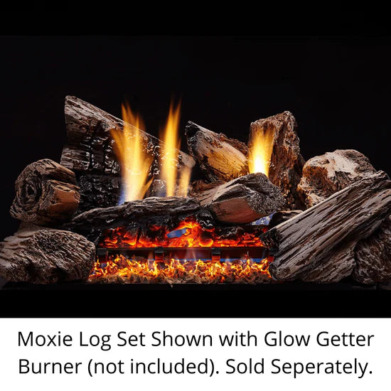 Monessen 18" Burncrete Hybrid 8 pc Moxie Log Set for use with Glow Getter 18" burner