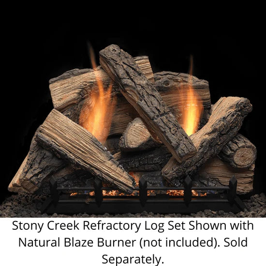 Monessen 18" 11pc Stony Creek refractory log set for Natural Blaze VF 18" burner