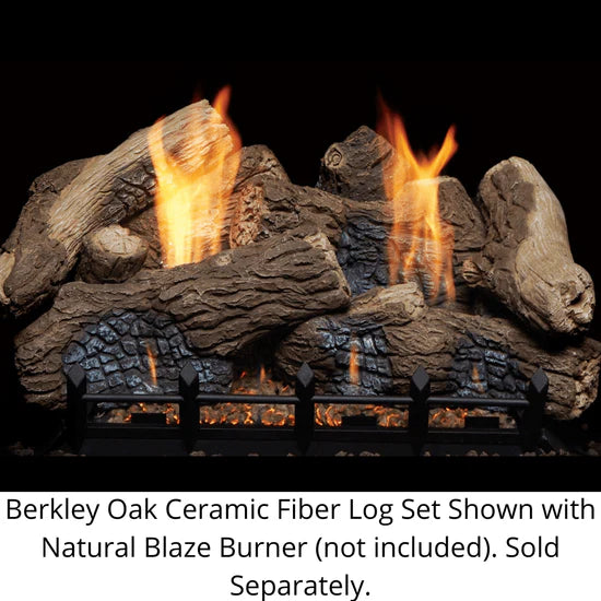 Monessen 30" 7pc Berkley Oak fiber ceramic log set for Natural Blaze VF 24" burner