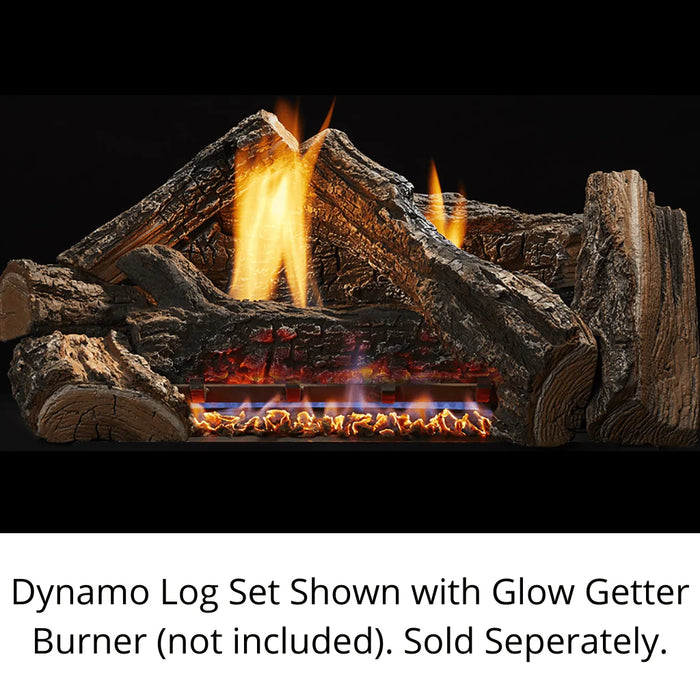 Monessen 30" Burncrete Hybrid 7 pc Dynamo Log Set for use with Glow Getter 24 inch
burner