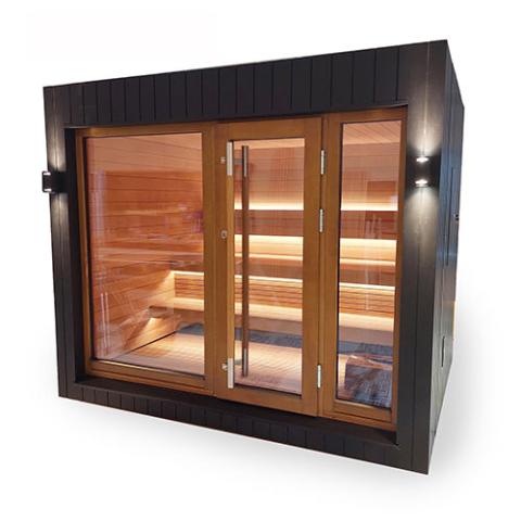SaunaLife Model G7-L Pre-Assembled Outdoor Home Sauna